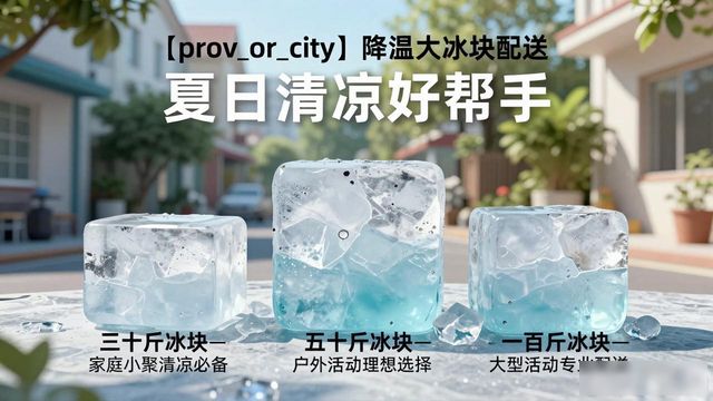 绍兴降温大冰块配送_海鲜排档降温解决方案_高温天气大冰块配送